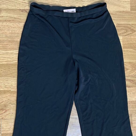 Black Label by Chico's Stretchable Wide Leg Pants Women's Legging Size Medium - Picture 3 of 10